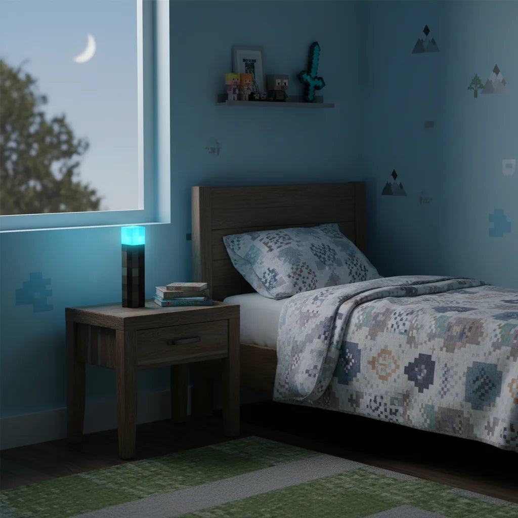 MC Game Brownstone Torch Lamp